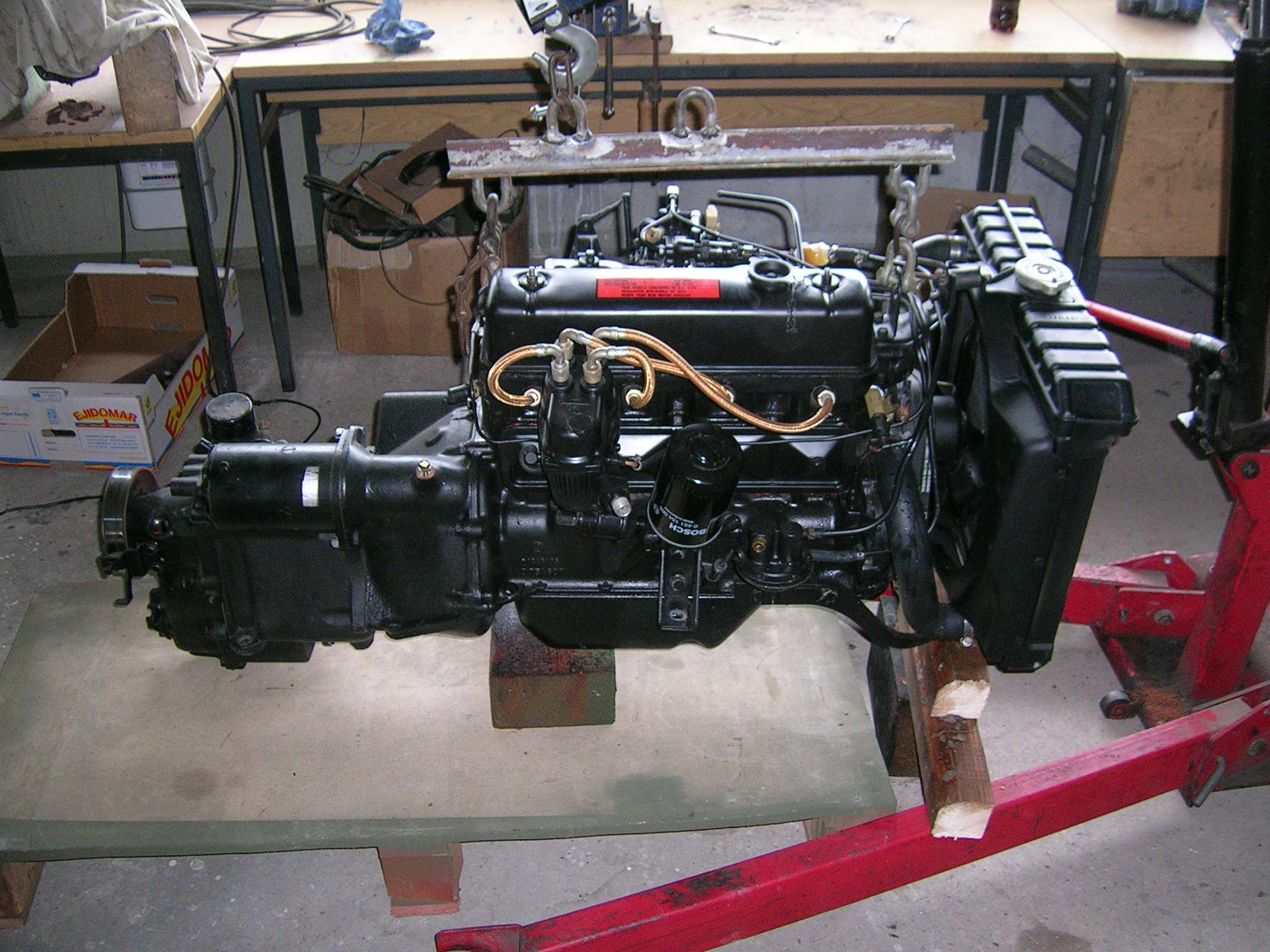 Der Motor musste aus dem Mutt raus