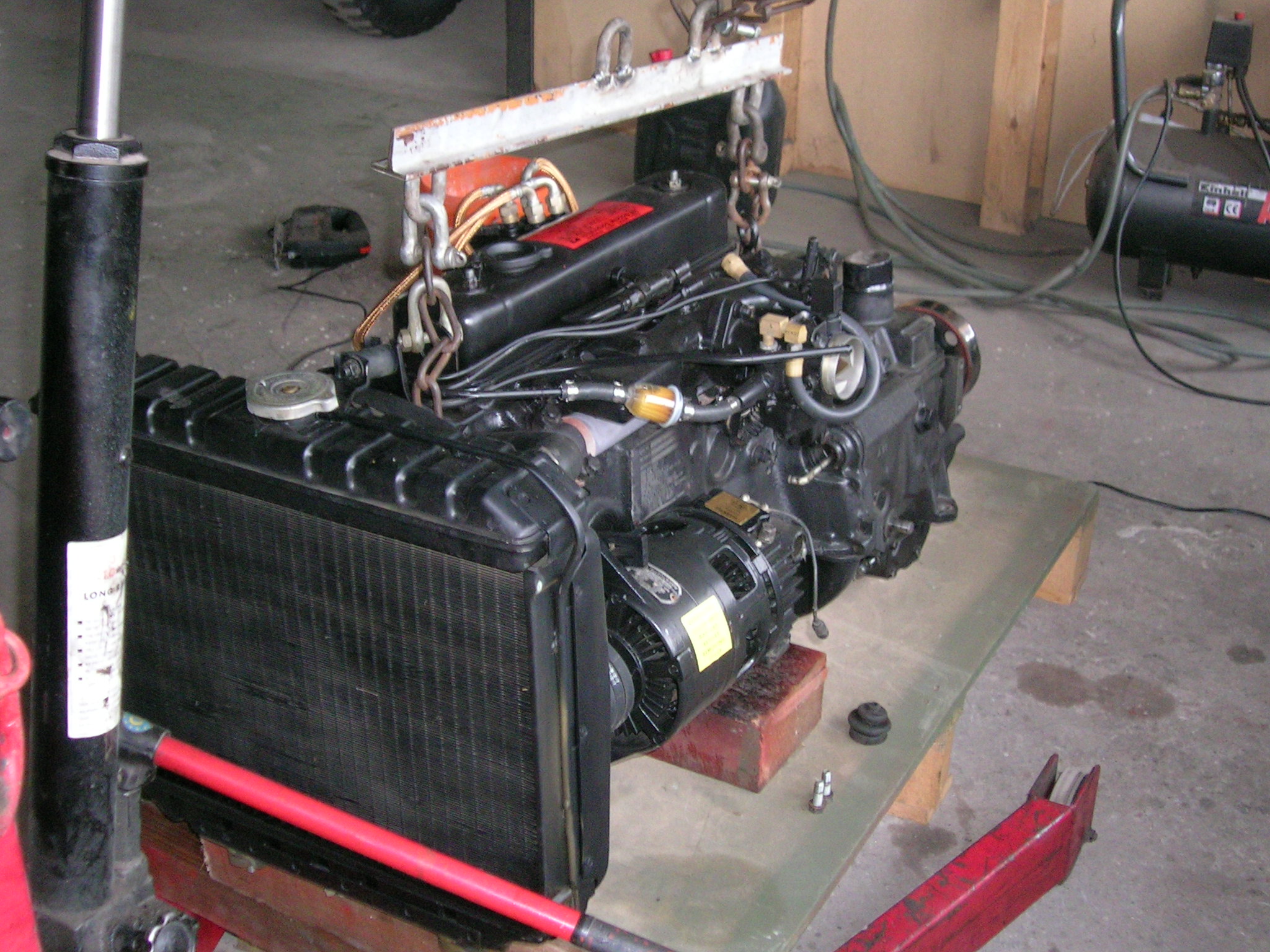 Der Motor musste aus dem Mutt raus