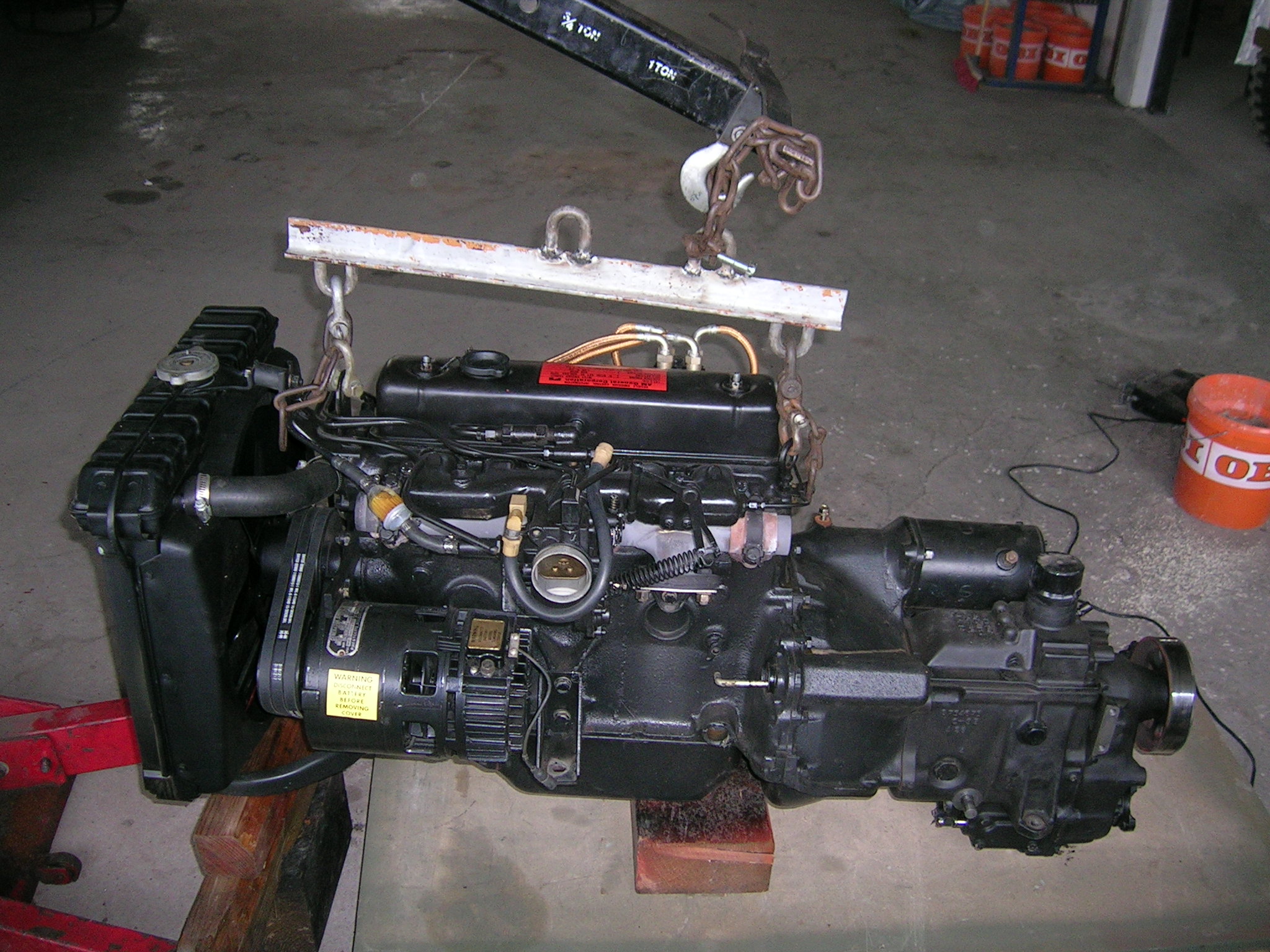 Der Motor musste aus dem Mutt raus