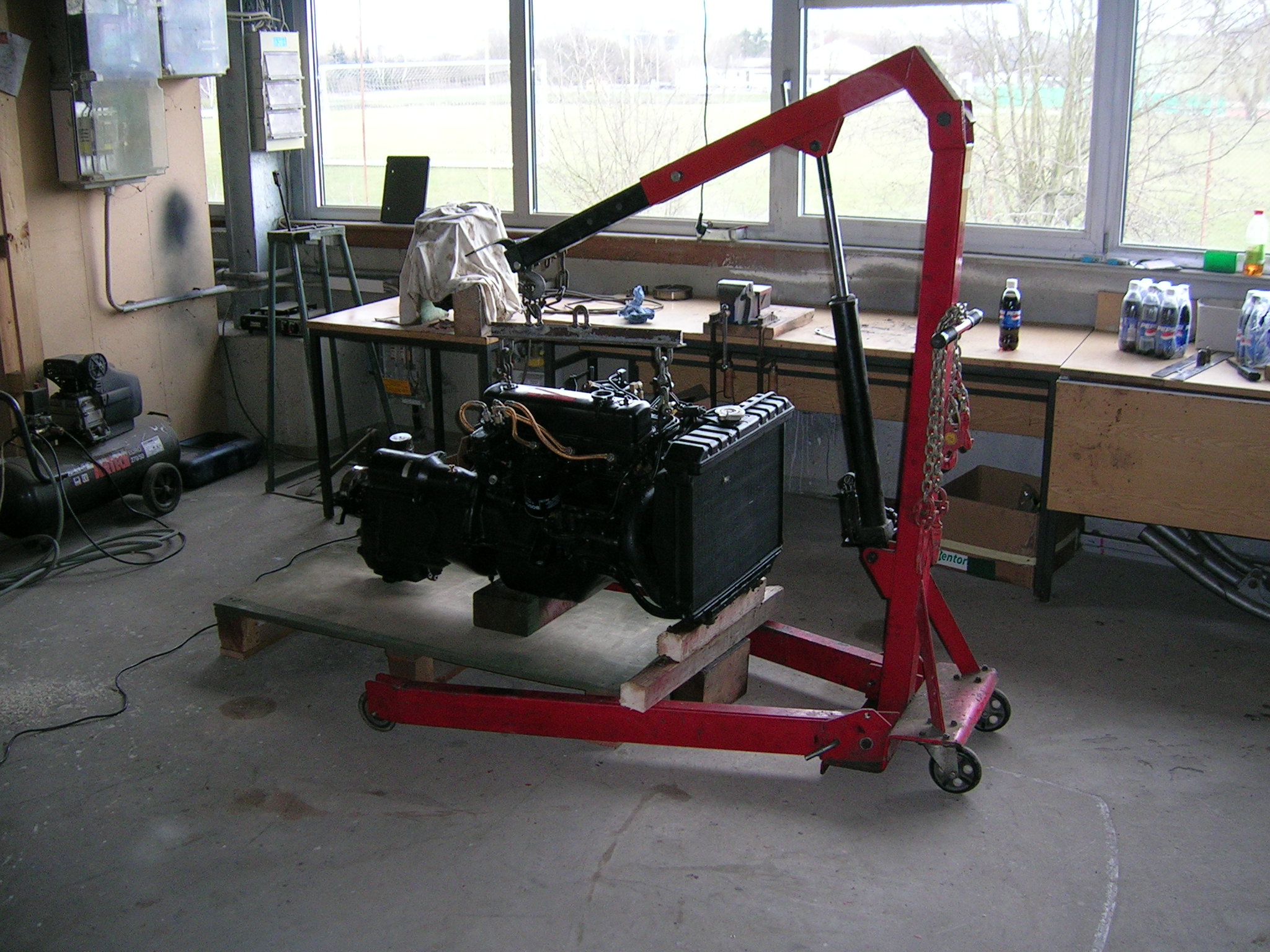 Der Motor musste aus dem Mutt raus